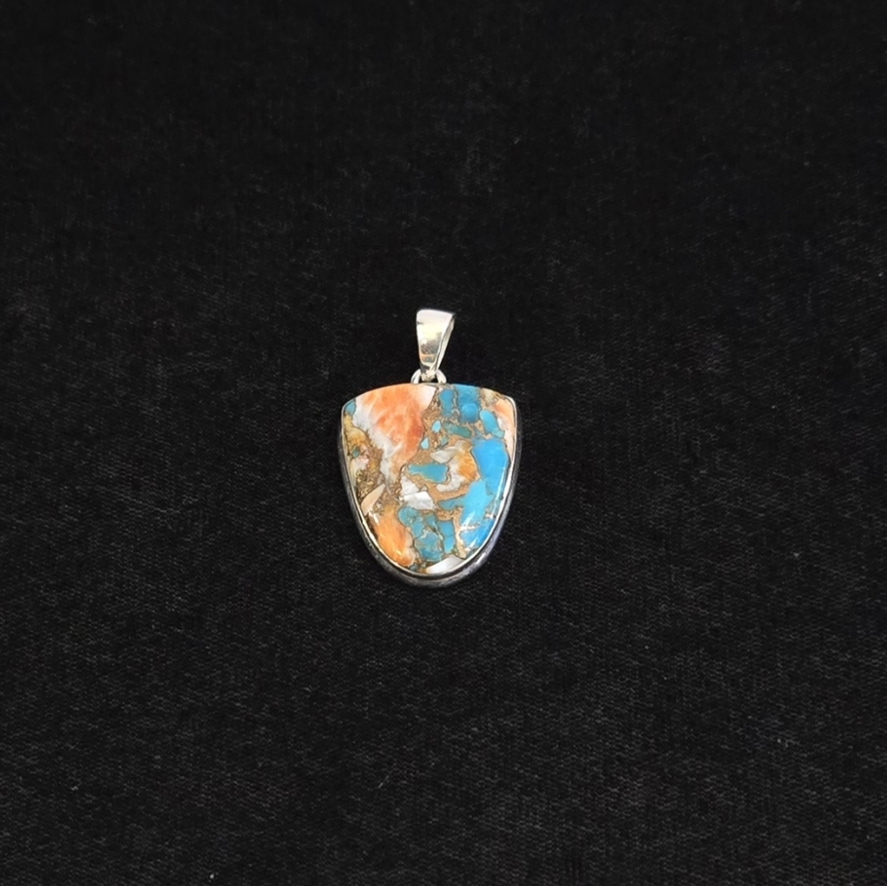 Spiny Oyster Arizona Turquoise Pendant #990